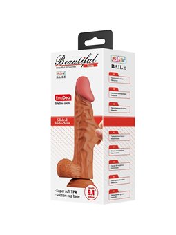 Baile Buraq - Dildo Realistico con Ventosa e Testicoli 24 Cm Beige