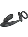 Pretty Love Emoni - Anello Fallico con Plug Anale 12 Vibrazioni Nero
