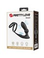Pretty Love Emoni - Anello Fallico con Plug Anale 12 Vibrazioni Nero