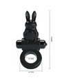 Pretty Love - Anello Fallico Vibrante con Stimolatore Rabbit Nero