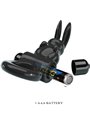 Pretty Love - Anello Fallico Vibrante con Stimolatore Rabbit Nero