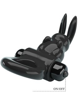 Pretty Love - Anello Fallico Vibrante con Stimolatore Rabbit Nero