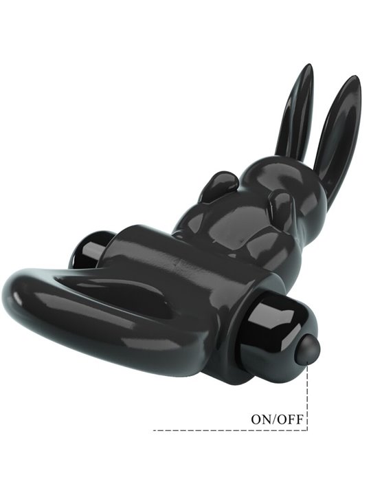 Pretty Love - Anello Fallico Vibrante con Stimolatore Rabbit Nero