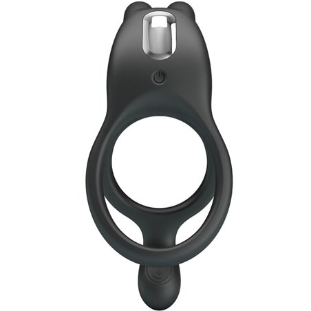 Pretty Love Seth - Black Double Vibrating Rabbit Cock Ring