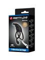 Pretty Love Seth - Anello Fallico Doppio Vibrante Rabbit Nero