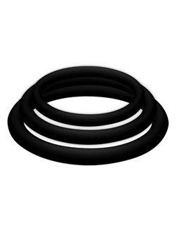 Joydivision Potenzduo - Plus 3 Black Rings Set - S, M, L