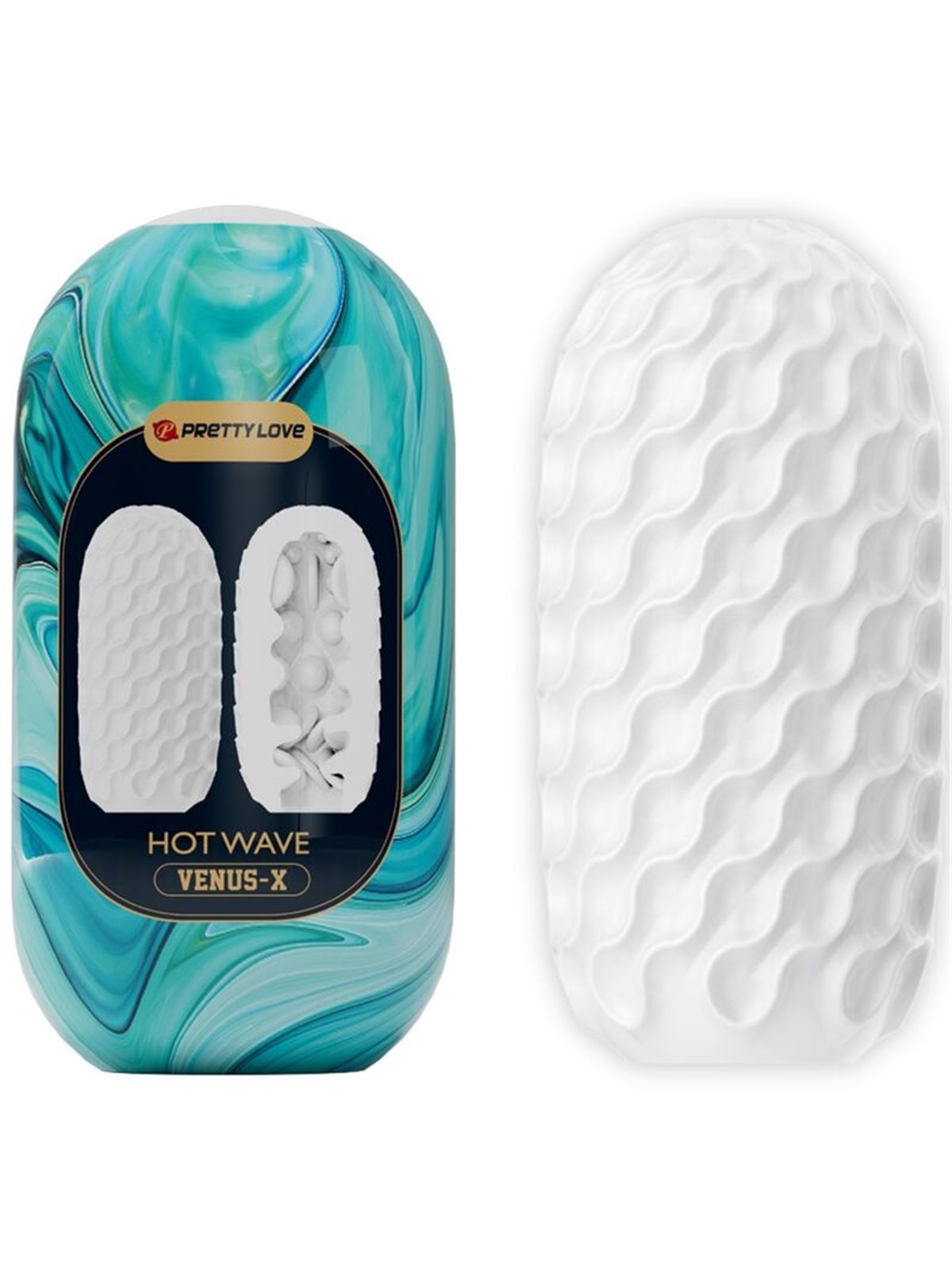 Pretty Love Hot Wave - Masturbatore Maschile In Silicone Bianco
