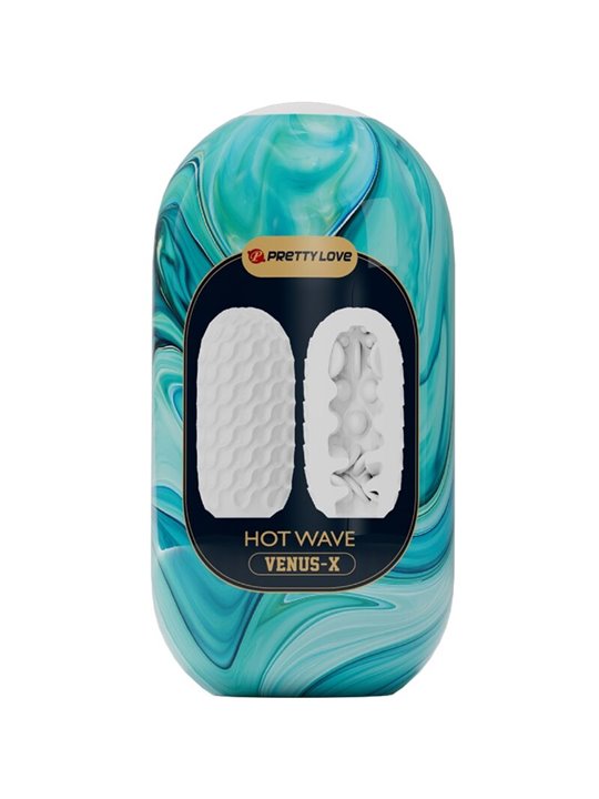 Pretty Love Hot Wave - White Silicone Male Masturbator