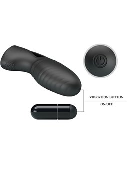 Pretty Love Alan - Vibratore da Dito in Silicone Nero