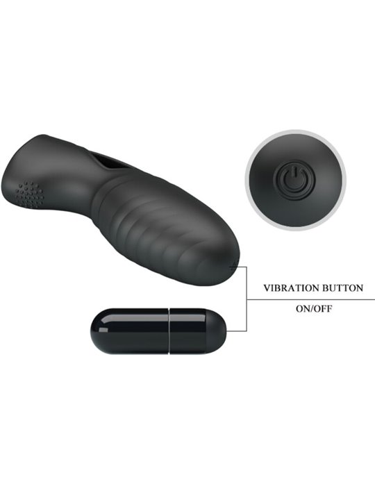 Pretty Love Alan - Vibratore da Dito in Silicone Nero