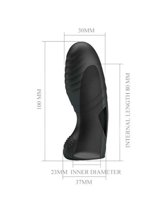 Pretty Love Alan - Vibratore da Dito in Silicone Nero