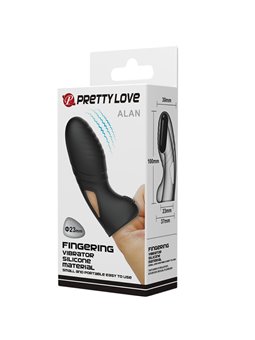 Pretty Love Alan - Vibratore da Dito in Silicone Nero