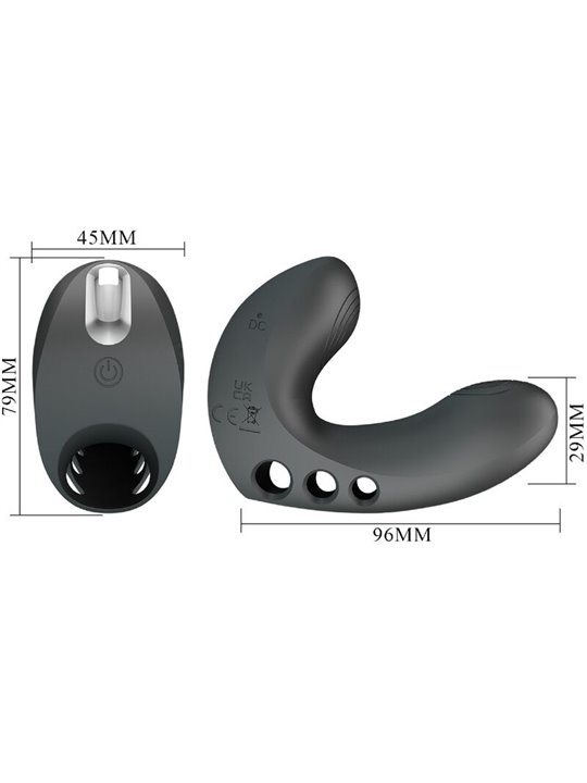 Pretty Love Camelia - Black Finger Vibrator 7 Vibrations