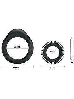 Baile - Kit 2 Silicone Rings Ring Manhood