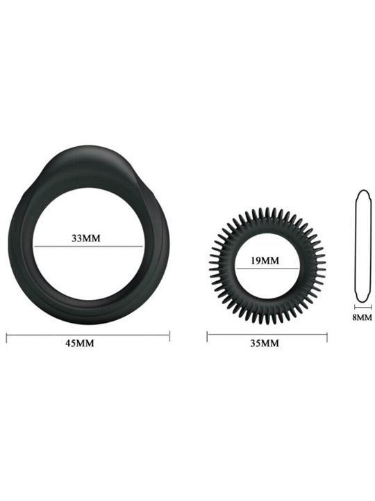 Baile - Kit 2 Silicone Rings Ring Manhood