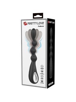 Pretty Love Federer - Vibratore Anale in Silicone 12 Vibrazioni Nero
