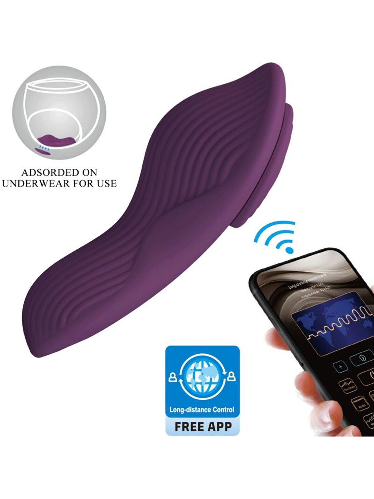 Pretty Love Mane -Vibratore Panty in Silicone Viola con Telecomando