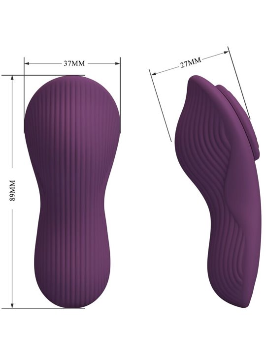 Pretty Love Mane -Vibratore Panty in Silicone Viola con Telecomando