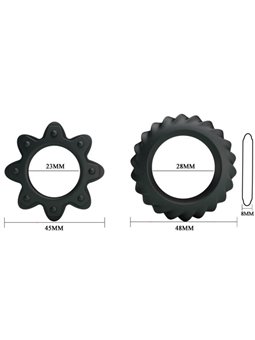 Baile Ring Flowering - Kit 2 Anelli Fallici in Silicone