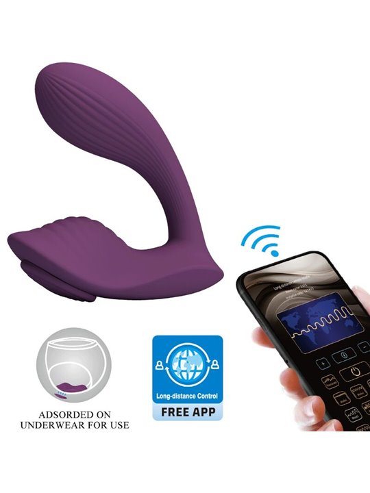 Pretty Love Franz - Massaggiatore e Vibratore Viola con App Gratuita