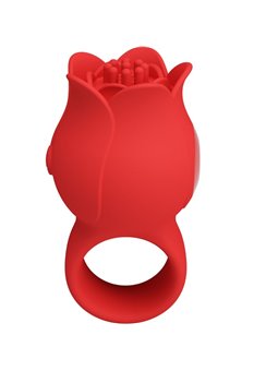 Pretty Love Jae - Vibratore da Dito a Forma di Rosa 10 Vibrazioni Rosso