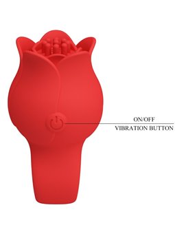 Pretty Love Jae - 10-Mode Rose Finger Vibrator Red