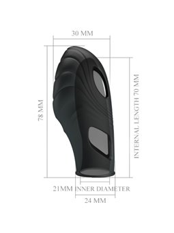 Pretty Love Lich - Black Silicone Finger Vibrator