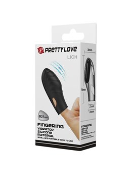 Pretty Love Lich - Black Silicone Finger Vibrator
