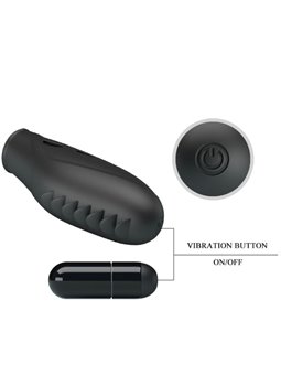 Pretty Love Gilo - Black Silicone Finger Vibrator