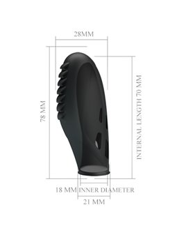 Pretty Love Gilo - Vibratore da Dito in Silicone Nero