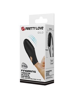 Pretty Love Gilo - Black Silicone Finger Vibrator