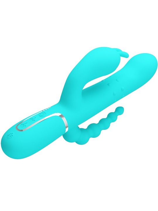 Pretty Love Cammy - 4-in-1 Triple Rabbit Vibrator Blue