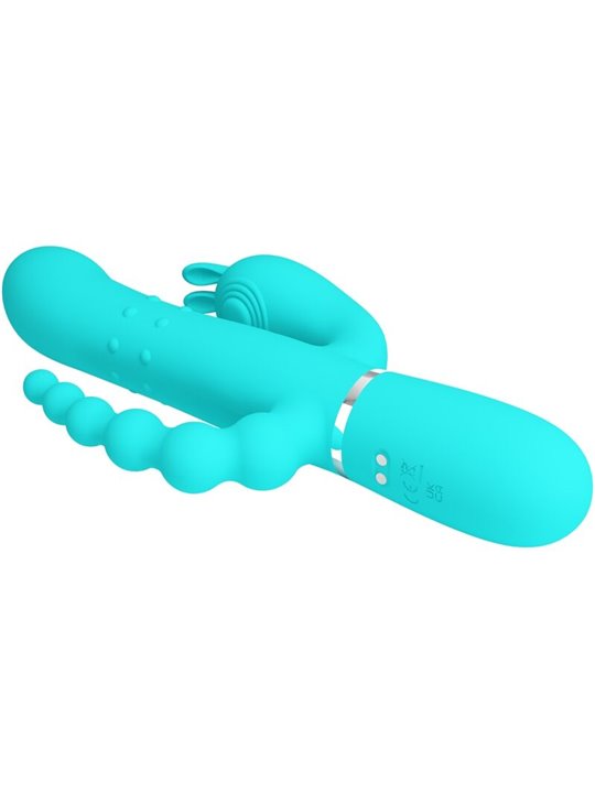 Pretty Love Cammy - 4-in-1 Triple Rabbit Vibrator Blue