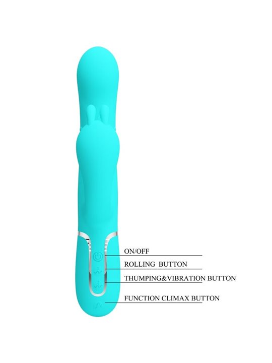 Pretty Love Cammy - 4-in-1 Triple Rabbit Vibrator Blue