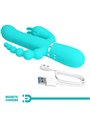 Pretty Love Cammy - 4-in-1 Triple Rabbit Vibrator Blue