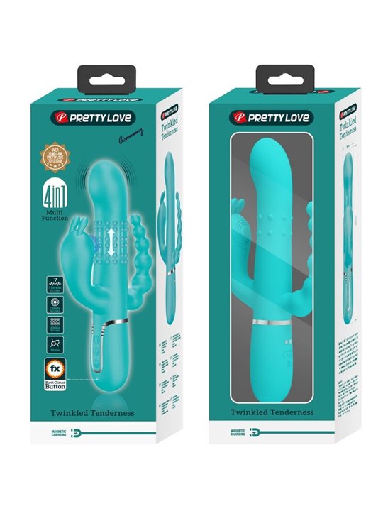 Pretty Love Cammy - 4-in-1 Triple Rabbit Vibrator Blue