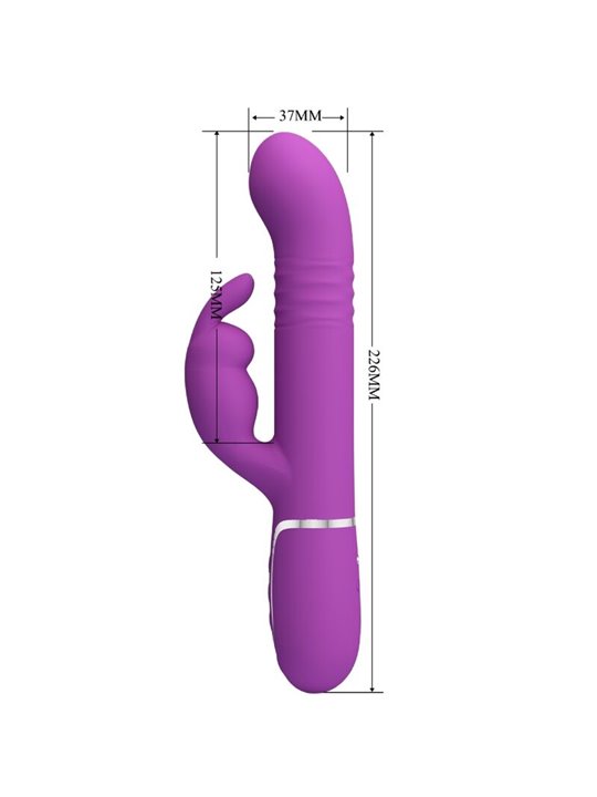 Pretty Love Coale - Vibratore Rabbit Multifunzione 4 in 1 Viola Chiaro