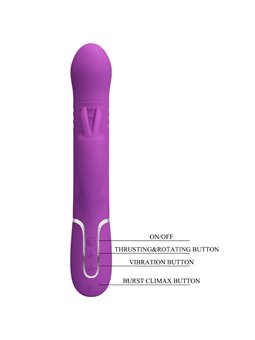 Pretty Love Coale - 4-in-1 Multifunctional Rabbit Vibrator Light Purple