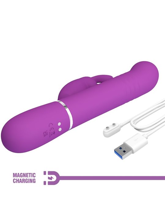 Pretty Love Coale - Vibratore Rabbit Multifunzione 4 in 1 Viola Chiaro