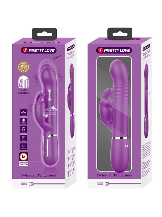 Pretty Love Coale - Vibratore Rabbit Multifunzione 4 in 1 Viola Chiaro