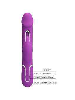 Pretty Love Kampas - Vibratore Rabbit Multifunzione 3 in 1 Viola