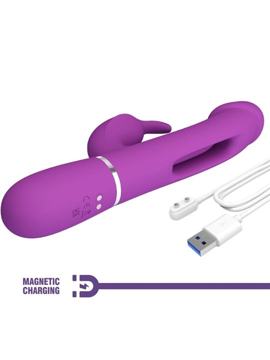 Pretty Love Kampas - Vibratore Rabbit Multifunzione 3 in 1 Viola