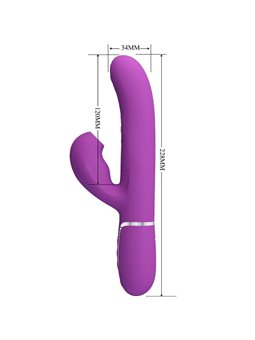 Pretty Love Perlita - 3-in-1 Multifunction Rabbit Vibrator Purple