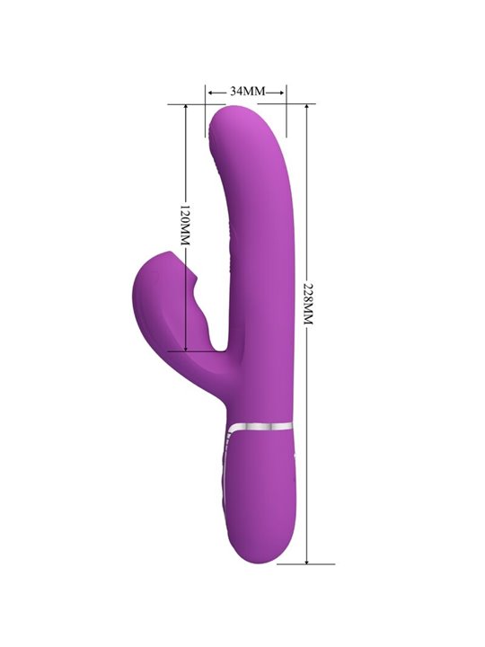 Pretty Love Perlita - 3-in-1 Multifunction Rabbit Vibrator Purple