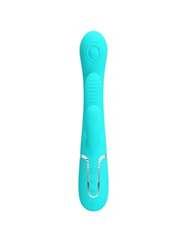 Pretty Love Shania - Vibratore Multifunzione 4 in 1 Triplo Rabbit Blu