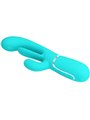 Pretty Love Shania - 4-in-1 Triple Rabbit Vibrator Blue