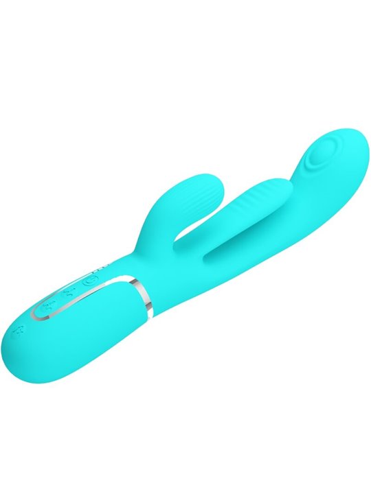Pretty Love Shania - 4-in-1 Triple Rabbit Vibrator Blue