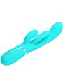 Pretty Love Shania - Vibratore Multifunzione 4 in 1 Triplo Rabbit Blu