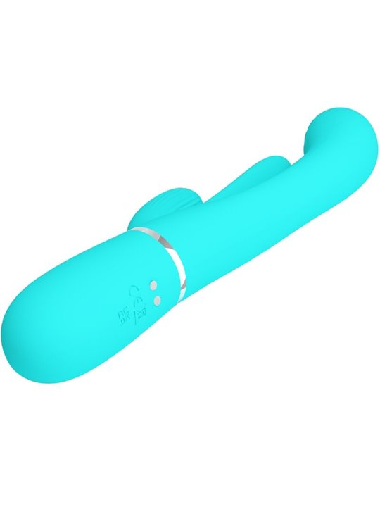 Pretty Love Shania - 4-in-1 Triple Rabbit Vibrator Blue