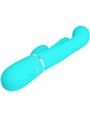 Pretty Love Shania - Vibratore Multifunzione 4 in 1 Triplo Rabbit Blu
